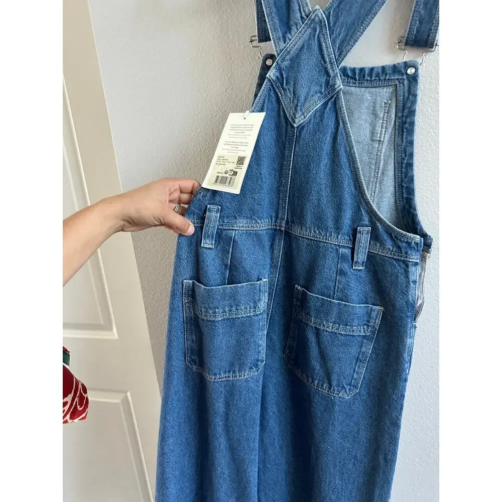 Sezane Soline Overalls  Denim Blue NEW US 4 - Picture 6 of 6